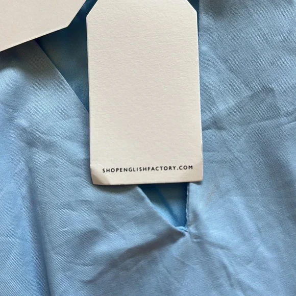 100% Cotton Light Blue English Factory Dress - Picture 5 of 7